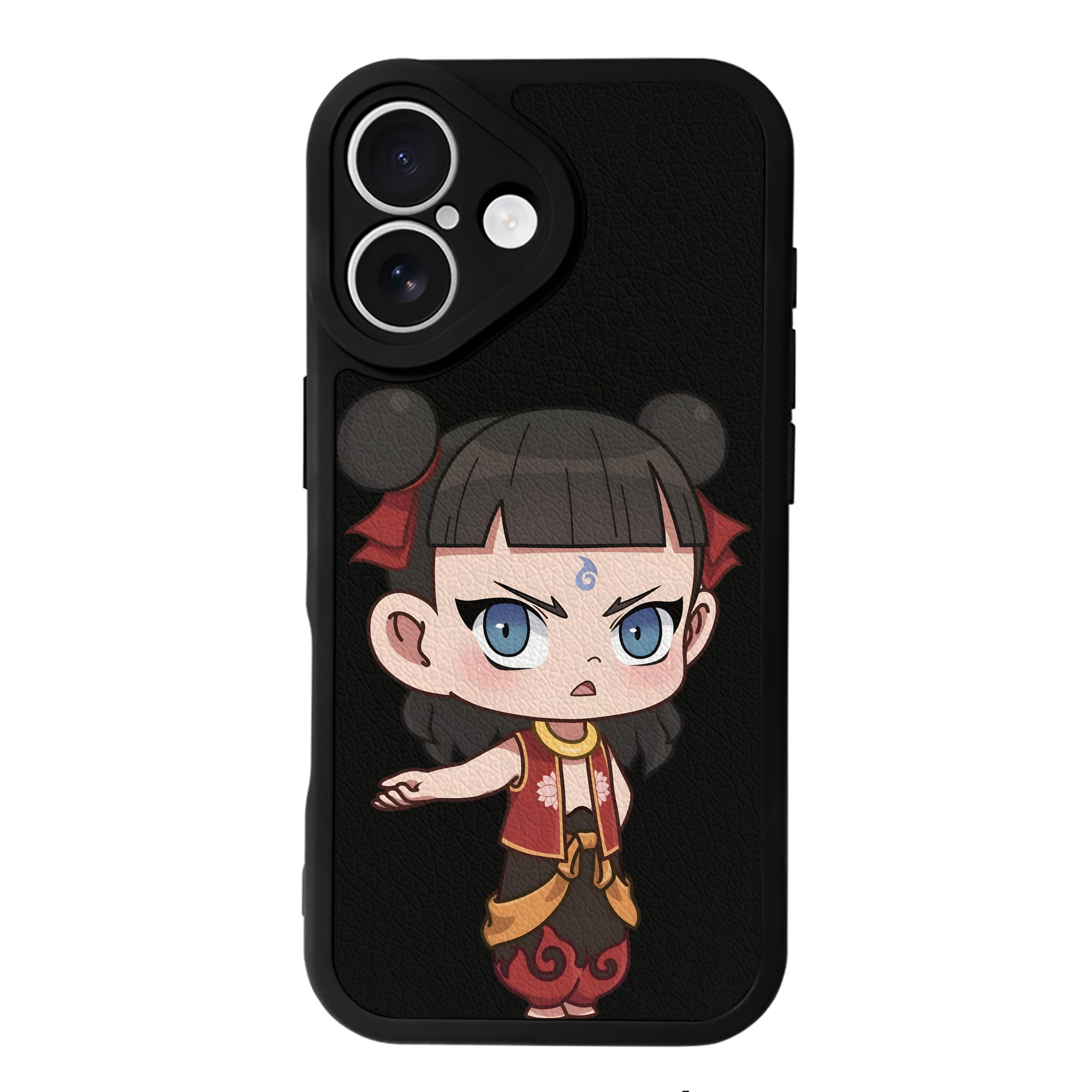 （画像用） Ne Zha 2 ナタ 魔童の大暴れ 【iPhone 16シリーズ対応】シリコンスマホケース（レザー調） 材質：シリコン
